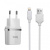 Сзу hoco c11 lightning (usb/1a) белый