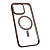 Чехол-силикон #014 clear case magsafe для iphone 16 pro max в пакетике золотой