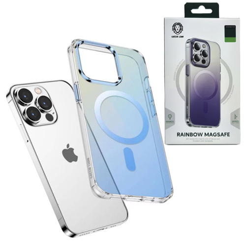 Чехол-крышка green lion rainbow magsafe case для iphone 14 pro max фиолетовый