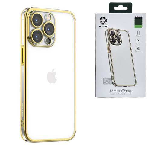 Чехол-крышка green lion mars electroplating tpu case для iphone 14 pro золотой