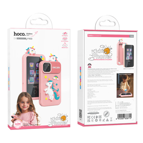 Детский телефон hoco y103 розовый