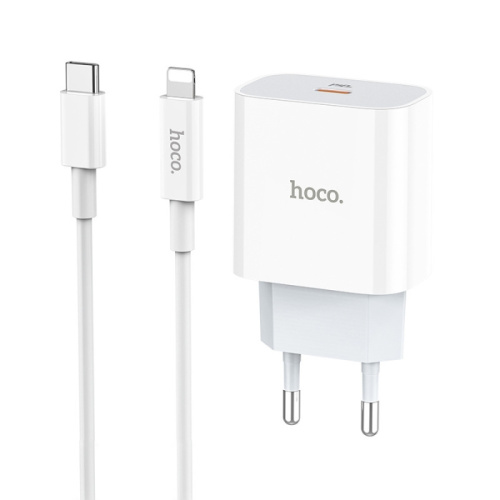 Сзу hoco c76a plus type-c to lightning (pd20w) белый