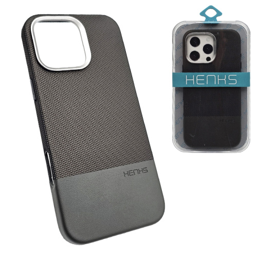 Чехол-крышка henks #56 odin leather case для iphone 16 pro серый