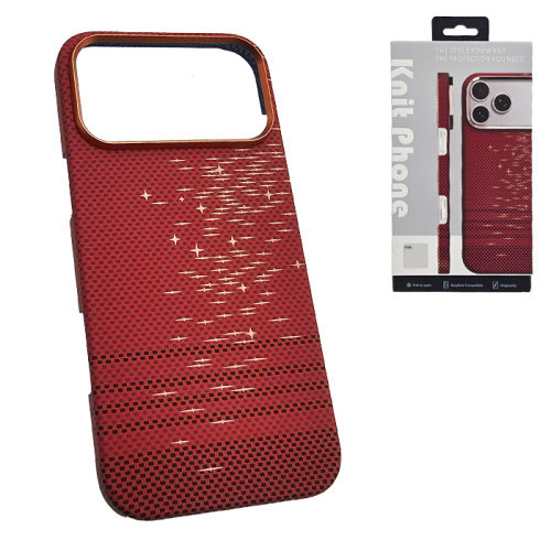 Чехол-крышка knit magsafe (box) для iphone 17 pro starry sky бордовый