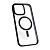 Чехол-силикон #014 clear case magsafe для iphone 16 pro max в пакетике черный