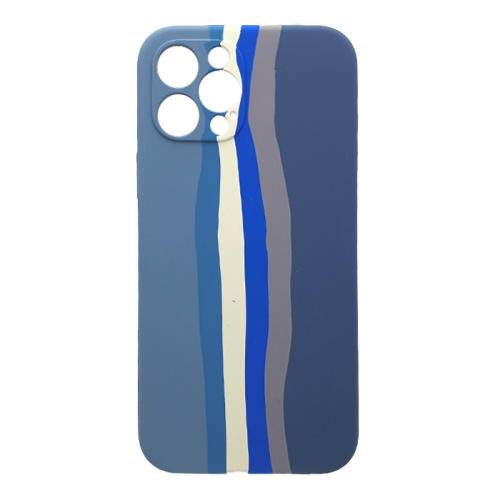 Чехол-силикон silicone case rainbow аналог для iphone 12 pro (6.1) mix