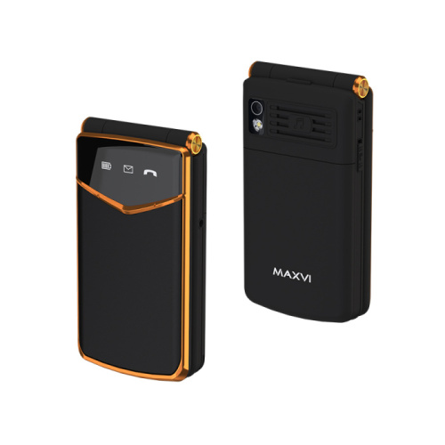 Тел.maxvi e11 черный-золотой (eac)