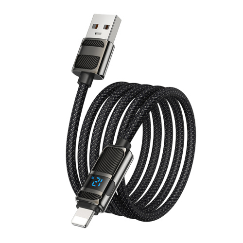 Кабель usb hoco u137 lightning (2.4a) черный 
