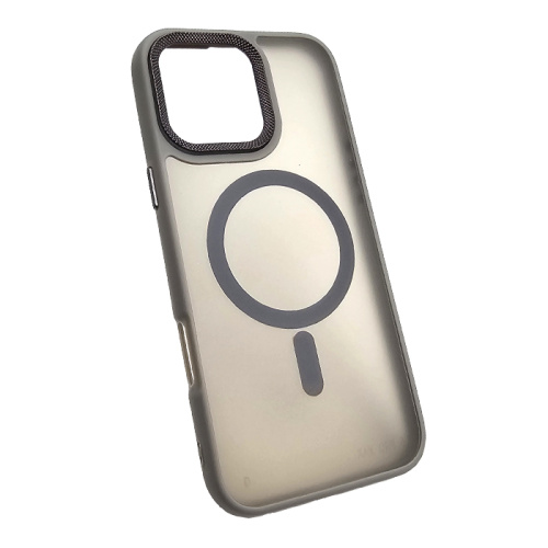 Чехол крышка magnetic collection mil-std для iphone 16 pro max серый