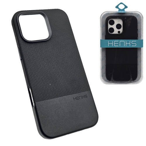 Чехол-крышка henks #56 odin leather case для iphone 16 pro max черный