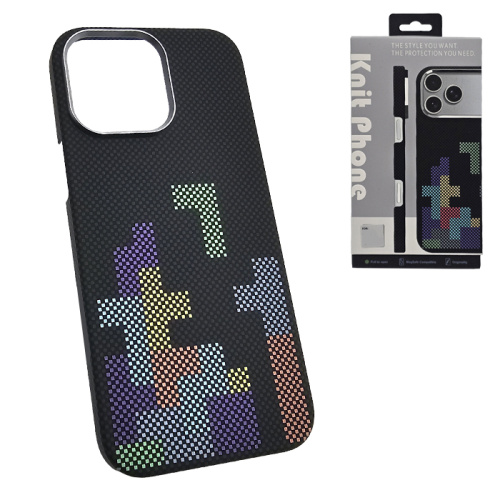 Чехол-крышка knit magsafe (box) для iphone 15 pro max tetris черный