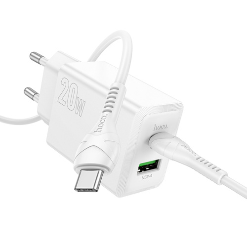 Сзу hoco n69 (usb/type-c pd20w+qc3.0) белое