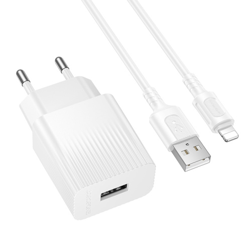 Сзу borofone bas71a (usb+lightning) белый