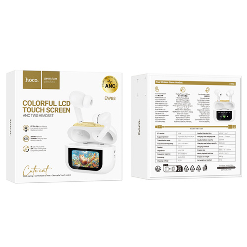 Hoco tws ew88 с экраном белые