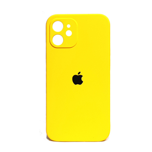 Чехол-силикон silicone case аналог (cam.protec) для iphone 12 (6.1) желтый