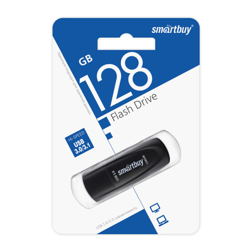 128gb (3.0) usb smartbuy scout черный