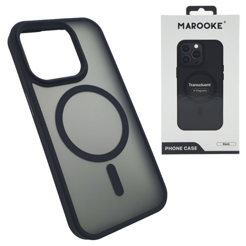 Чехол-крышка marooke transcluent magnetic для iphone 15 pro black