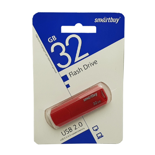 Usb 32gb* smartbuy clue красный