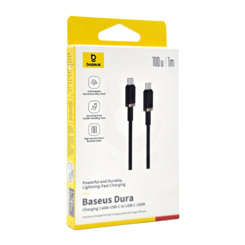 Кабель baseus dura c/c 100w 1m черный (cb000121)