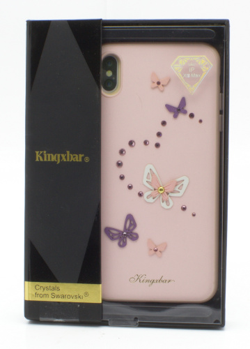 Чехол-крышка kingxbar butterFly iphone xr (6.1) розовая