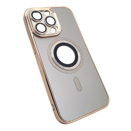 Чехол-силикон magnetic cam protect для iphone 14 pro золотой