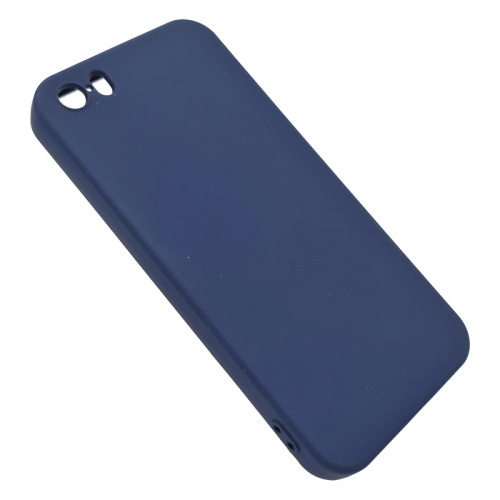 Чехол силикон silicone cover аналог для iphone 5 темно-синий