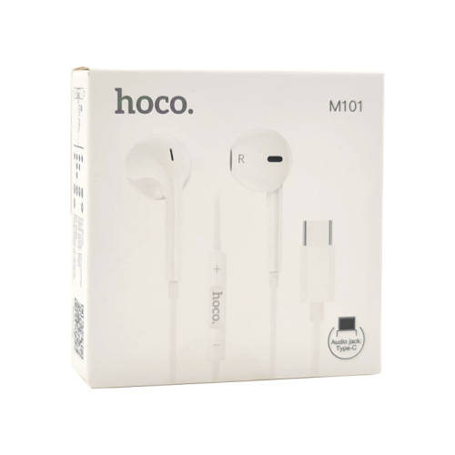 H/f (type-c) hoco m101 pro с микрофоном белые
