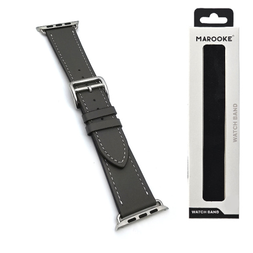 Ремешок marooke watchband кожа (42/44/45/49мм) серый
