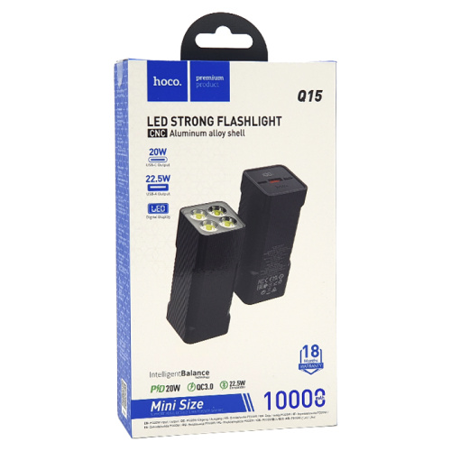Пзу hoco q15 10000mah (pd20w/qc3.0) черный