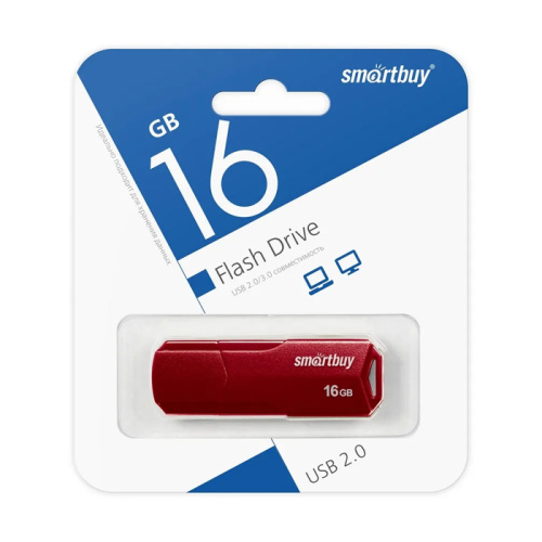 16gb usb smartbuy clue бордовый
