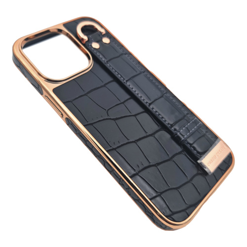 Чехол крышка onegif croco grip для iphone 14 pro max черный
