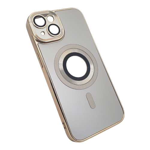 Чехол-силикон magnetic cam protect для iphone 14 золотой