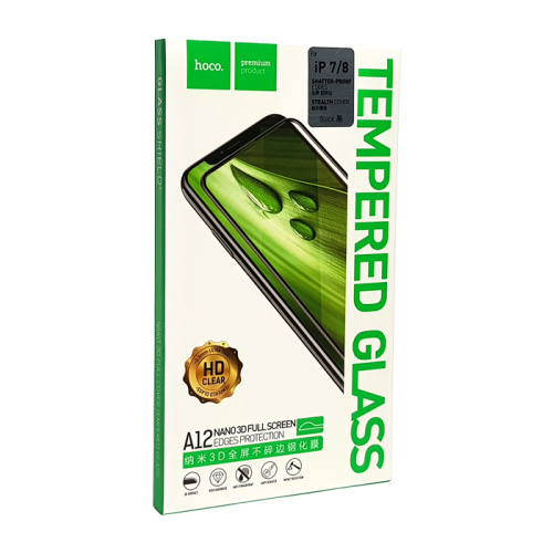 Стекло защитное hoco a12 tempered glass для iphone 7/8/se черный 