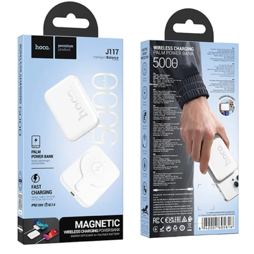 Пзу hoco j117 5000mah (pd20w) белый