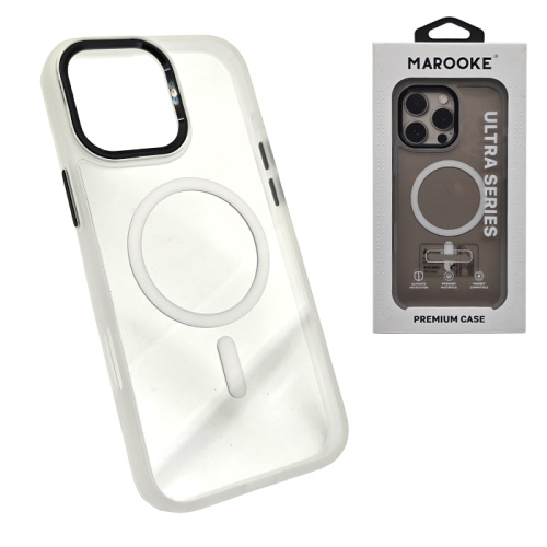 Чехол-крышка marooke m05 прозрачный c цветными бортами для iphone 16 pro прозрачный