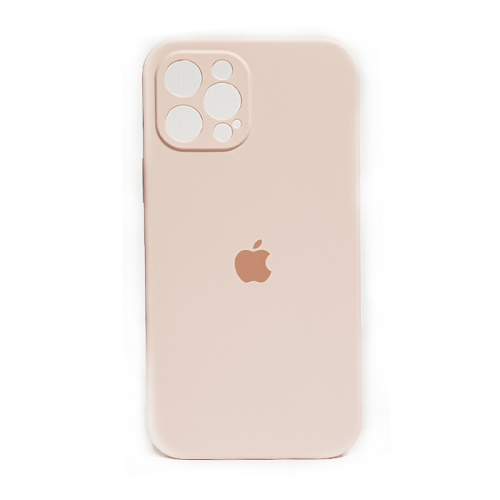 Чехол-силикон silicone case аналог (cam.protec) для iphone 12 pro пудровый