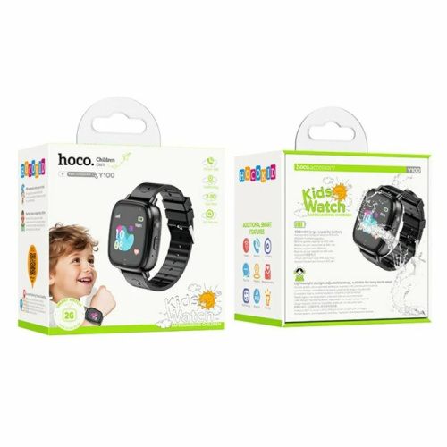 Gps детские часы hoco y100 черные