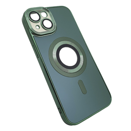 Чехол-силикон magnetic cam protect для iphone 14 зеленый