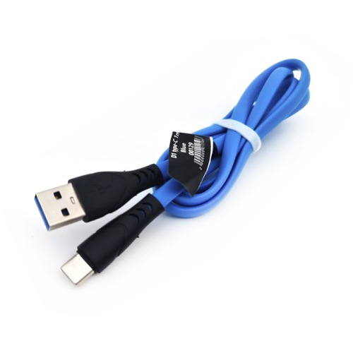 Кабель usb x21 (плоский) type-c 1m синий