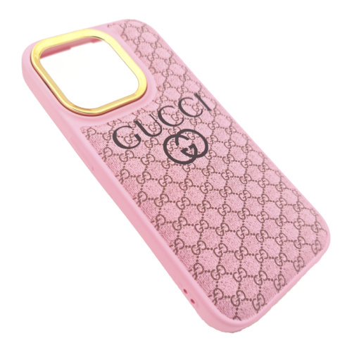 Чехол-силикон gucci iphone 14 pro розовый