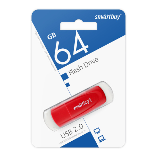64gb usb smartbuy scout красная