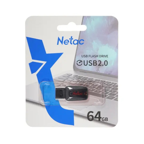64gb usb netac u197 mini чёрно-красная