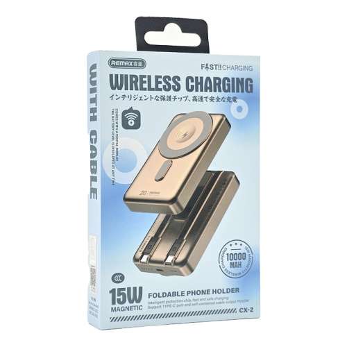 Пзу remax cx-2 15w 10000 mah золотистый