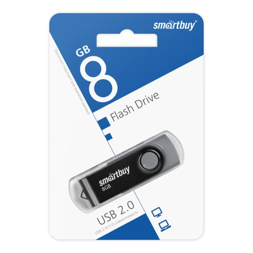 8gb usb smartbuy twist серая