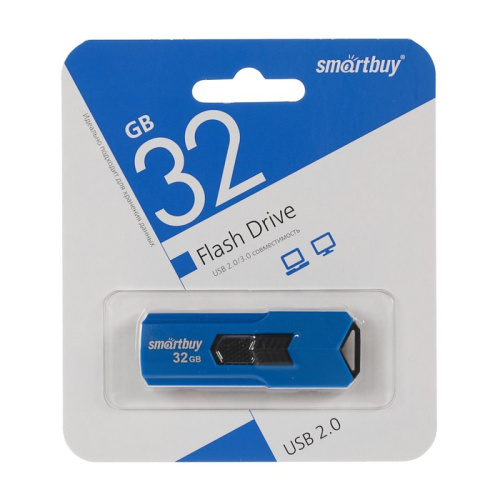 Usb 32gb* smartbuy stream синяя