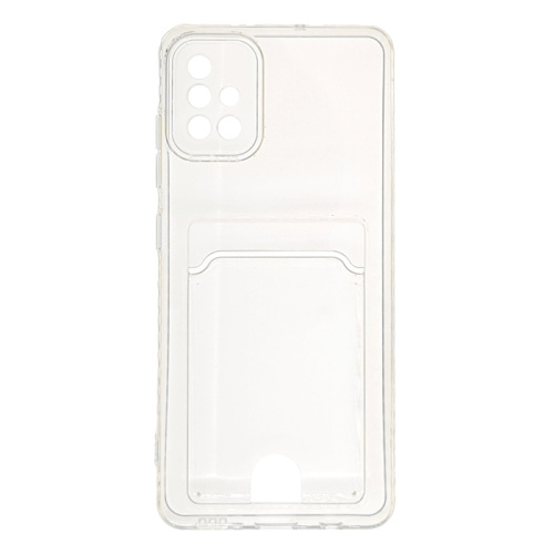 Чехол-силикон card holder Samsung a51 прозрачный
