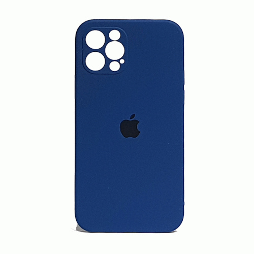 Чехол-силикон silicone case аналог (cam.protec) для iphone 12 pro max синий