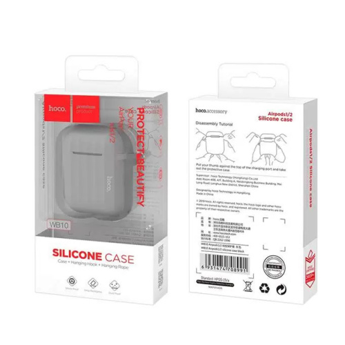 Чехол-силикон hoco wb10 для airpods серый