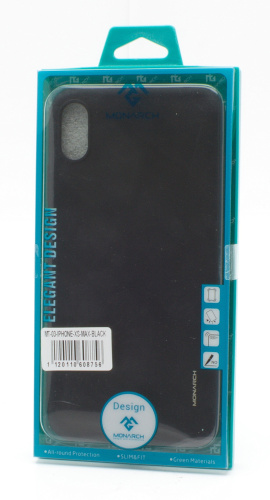 Чехол-силикон monarch iphone xs max (6.5) черный 