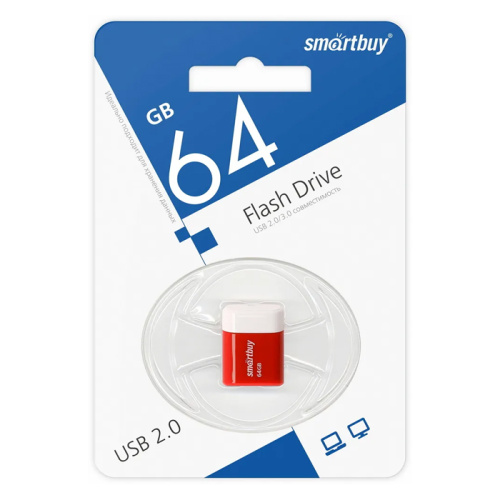 64gb usb smartbuy lara красная